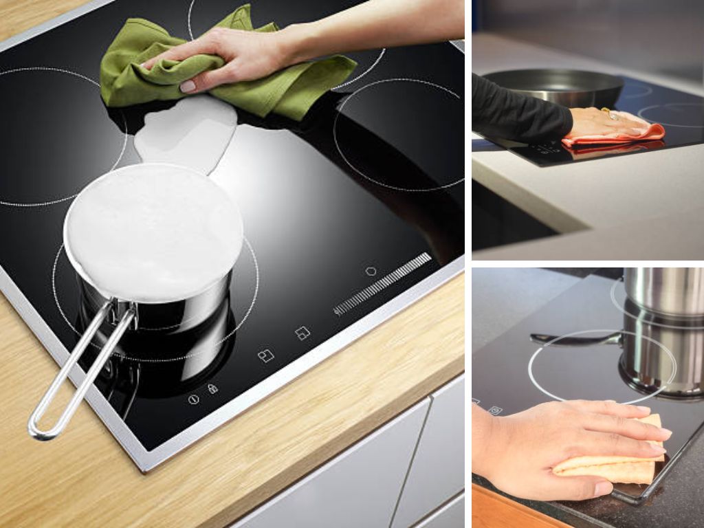 Bếp từ với mặt kính phẳng dễ vệ sinh