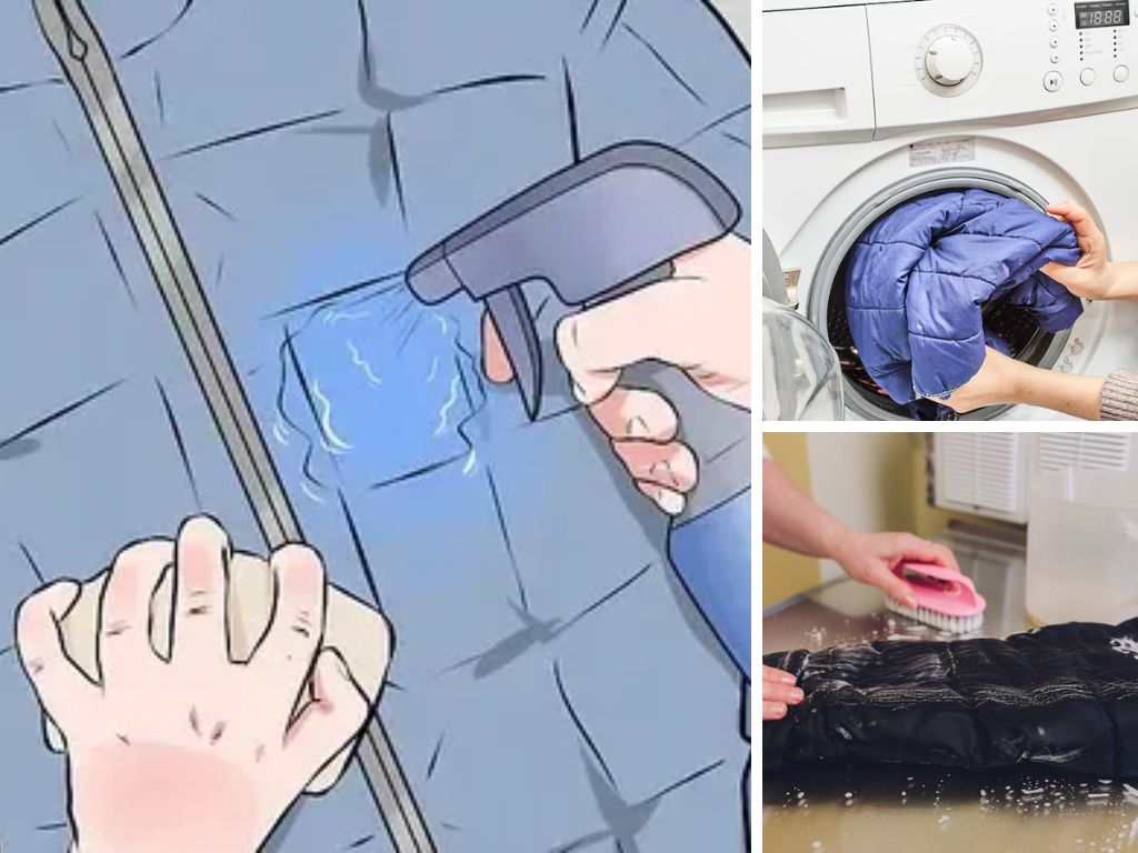 Cách xử lý vết bẩn áo phao lông vũ trước khi giặt