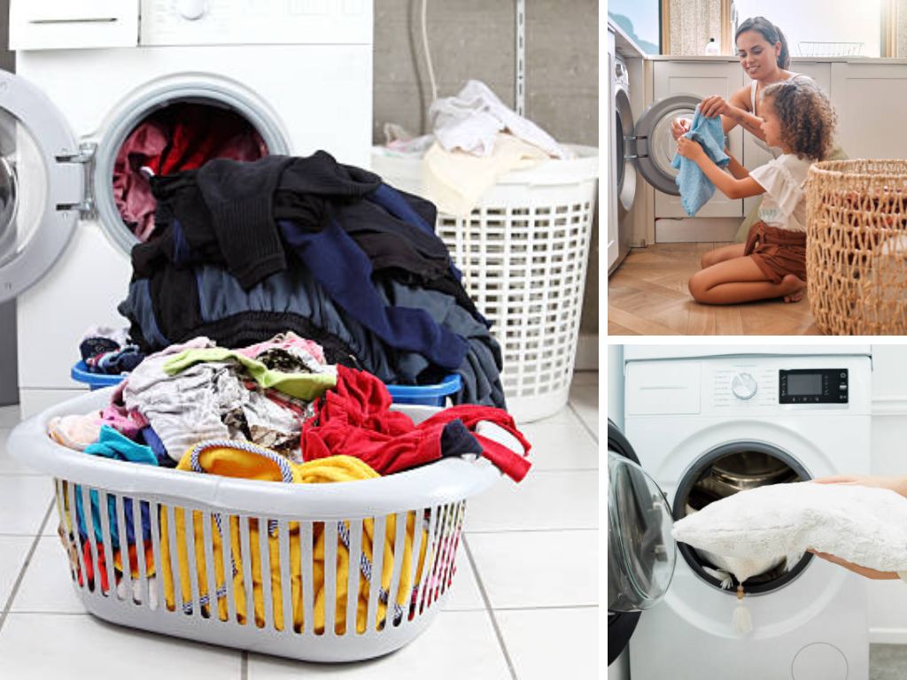 Cách sắp xếp quấn áo trong lồng giặt
