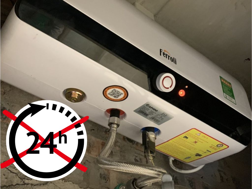 Không bật bình nóng lạnh 24/24h