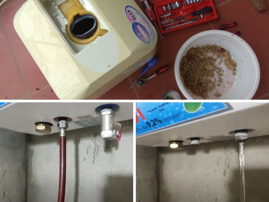 Xả cặn bình nóng lạnh
